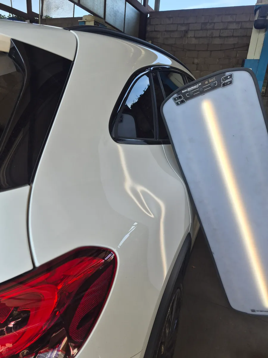 The same dent under the PDR lamp — Before